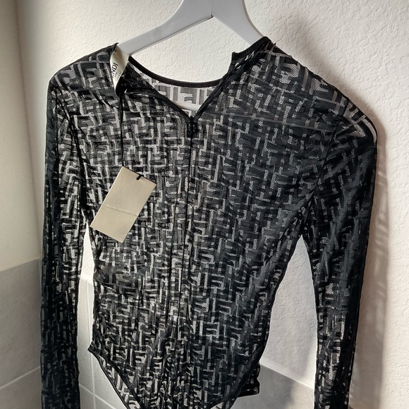 Fendi Black Lace Bodysuit Body black medium - Picture 5 of 5